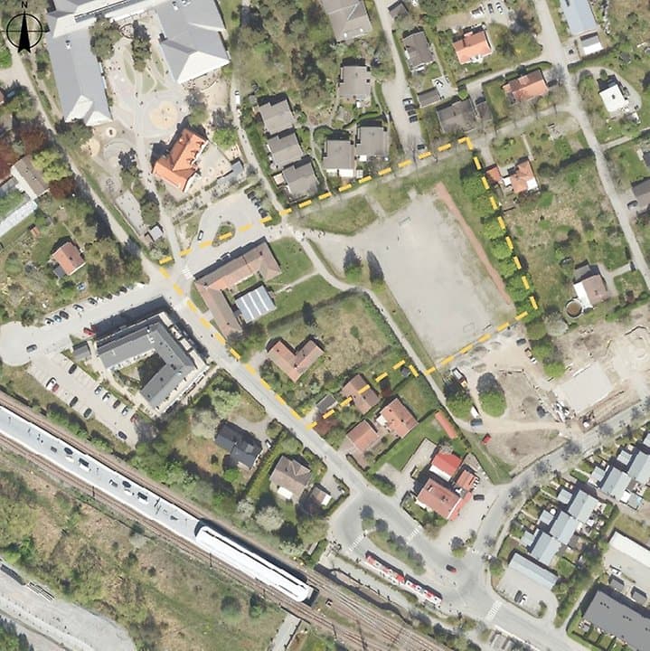 Kartbild över planområde Nya Härneviskolan